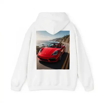Red Porsche Boxster Speeding Coastal Highway