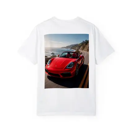Red Porsche Boxster Speeding Coastal Highway