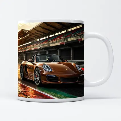 Porsche Boxster Brown Convertible Racing Track