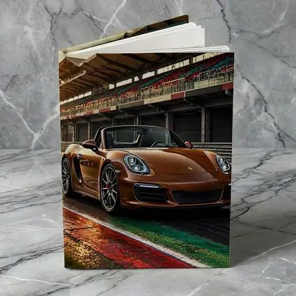 Porsche Boxster Brown Convertible Racing Track