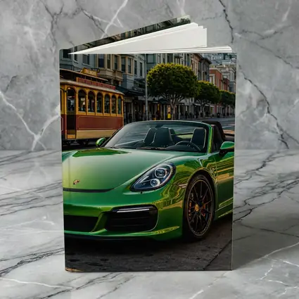 Green Porsche Boxster San Francisco City Streets