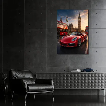 Porsche Boxster Red London Big Ben