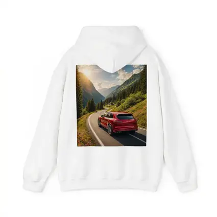 Porsche Cayenne Red Mountain Alpine Road