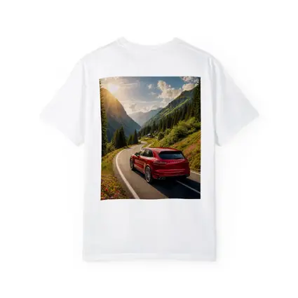 Porsche Cayenne Red Mountain Alpine Road