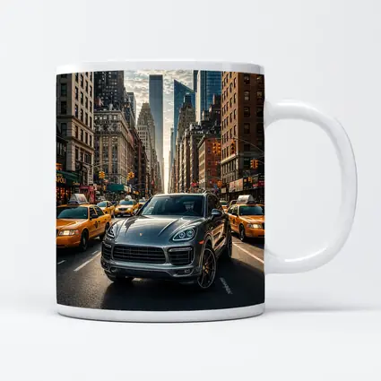 Porsche Cayenne Cruising New York City Streets