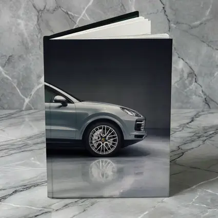 Porsche Cayenne Silver Studio Dark Background