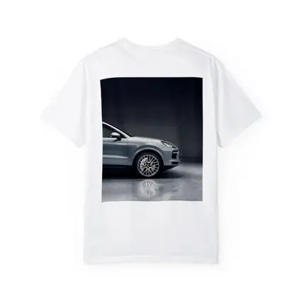 Porsche Cayenne Silver Studio Dark Background