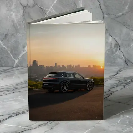 Porsche Cayenne City Skyline Sunset View