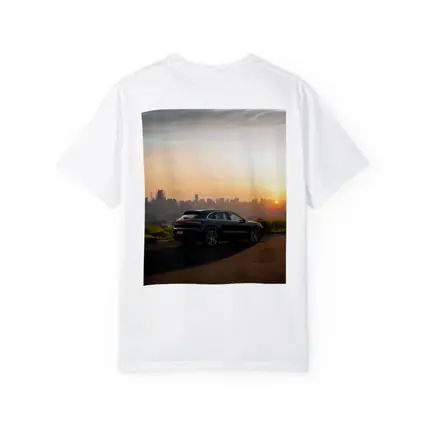 Porsche Cayenne City Skyline Sunset View