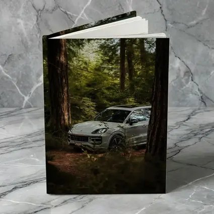 Porsche Cayenne S Silver Forest Trees