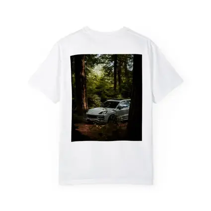 Porsche Cayenne S Silver Forest Trees