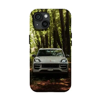 Porsche Cayenne Front View Forest Setting