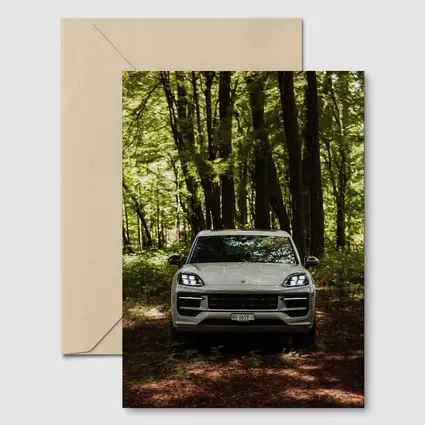 Porsche Cayenne Front View Forest Setting