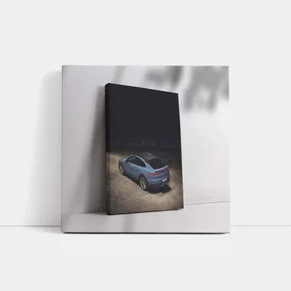Porsche Cayenne Blue Night City Lights