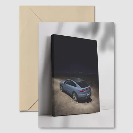 Porsche Cayenne Blue Night City Lights