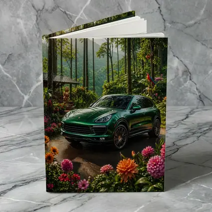 Porsche Cayenne Parked In Lush Forest