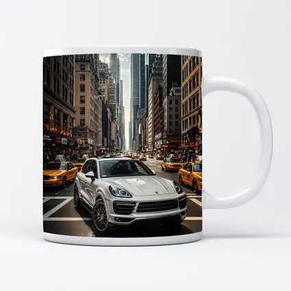 Porsche Cayenne Cruising New York City Streets