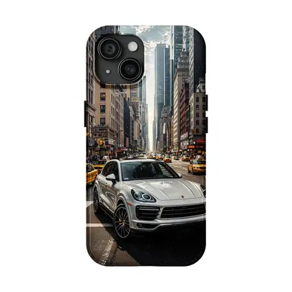 Porsche Cayenne Cruising New York City Streets