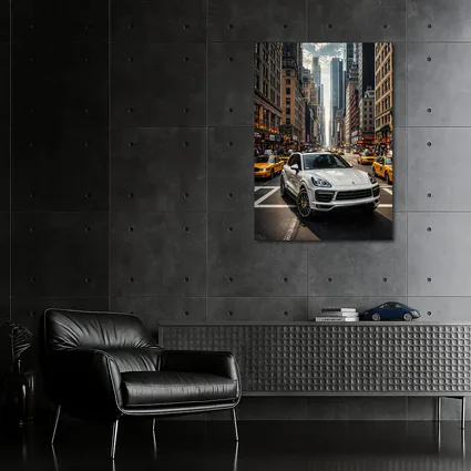 Porsche Cayenne Cruising New York City Streets