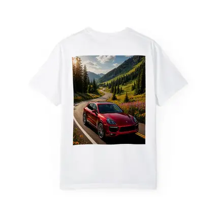 Red Porsche Cayenne Mountain Road Drive