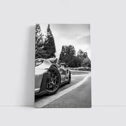 Porsche GT3 RS Black White Road Shot