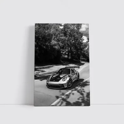 Porsche 911 GT3 RS Black White Road
