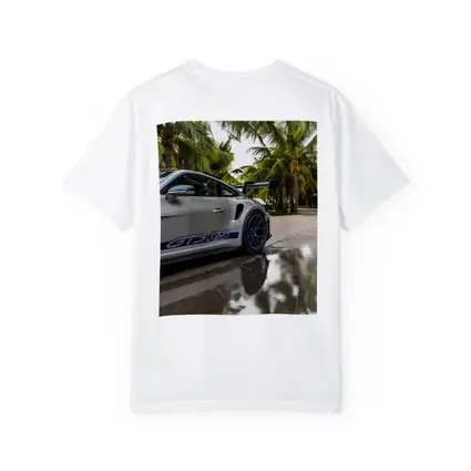 Porsche GT3 RS Gray Under Palm Trees