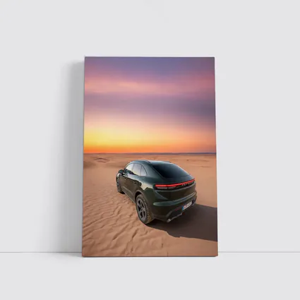 Porsche Macan Green Desert Sunset Dunes