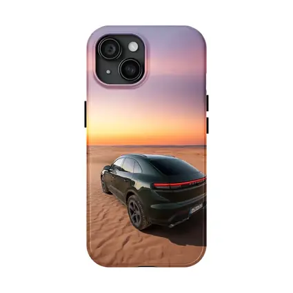Porsche Macan Green Desert Sunset Dunes