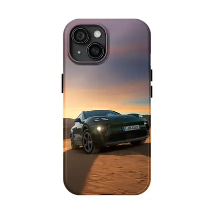 Porsche Macan Green Desert Sunset Dunes