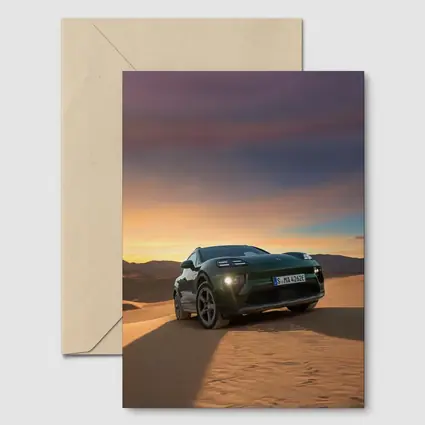 Porsche Macan Green Desert Sunset Dunes
