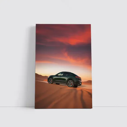 Porsche Macan Green Desert Sunset Dunes