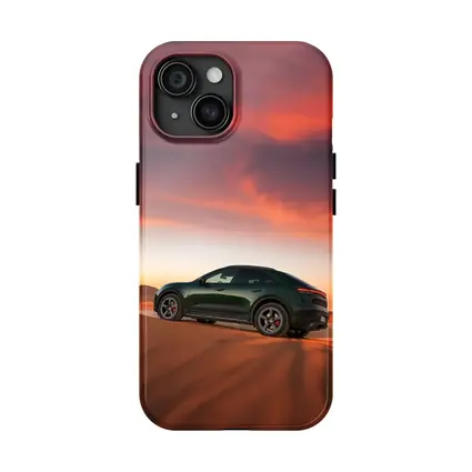 Porsche Macan Green Desert Sunset Dunes