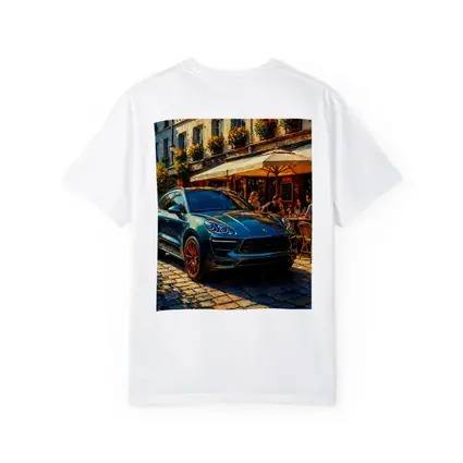 Porsche Macan Green SUV Paris Street