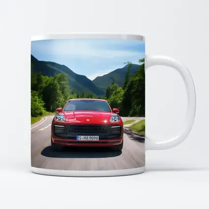 Red Porsche Macan GTS Mountain Road Drive