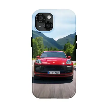 Red Porsche Macan GTS Mountain Road Drive