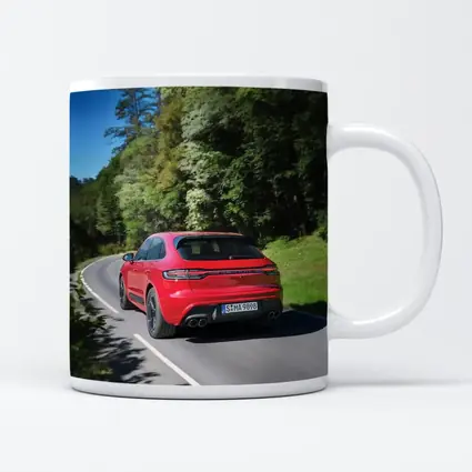 Porsche Macan GTS Red On Forest Road