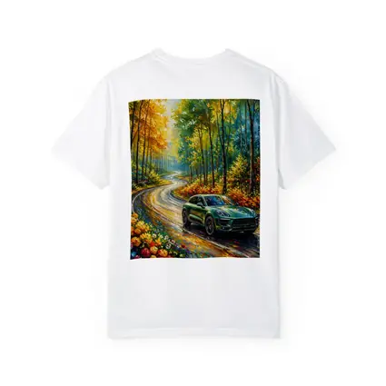 Porsche Macan Green Impressionist Forest Road