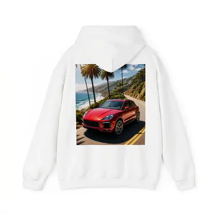 Red Porsche Macan On Coastal Highway