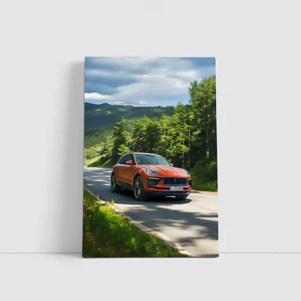 Porsche Macan S Orange Forest Road Drive