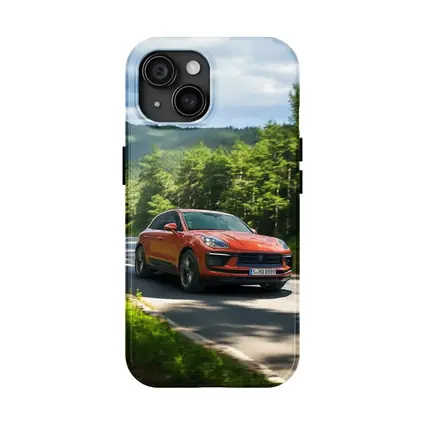 Porsche Macan S Orange Forest Road Drive