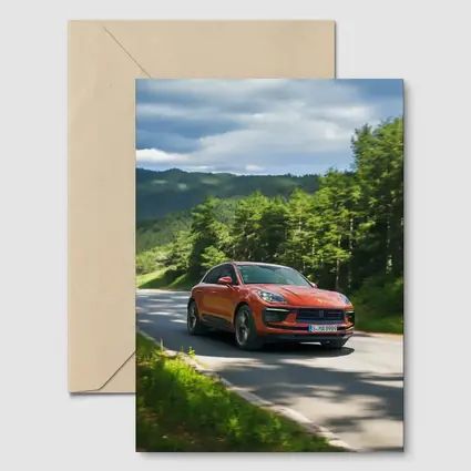 Porsche Macan S Orange Forest Road Drive