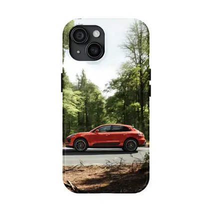 Porsche Macan S Red Forest Road