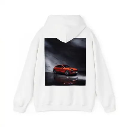 Porsche Macan Orange On Marble Background