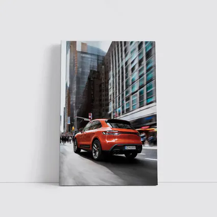 Porsche Macan S Orange City Street