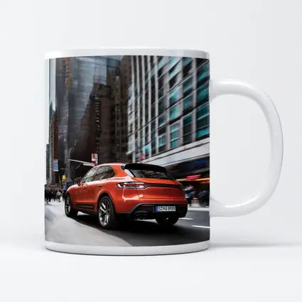 Porsche Macan S Orange City Street