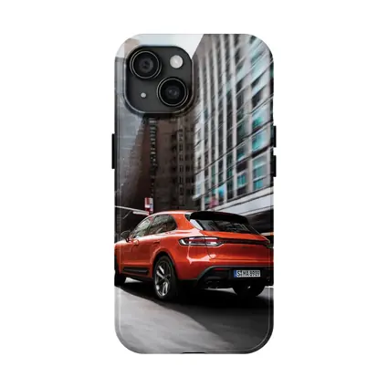 Porsche Macan S Orange City Street