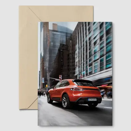 Porsche Macan S Orange City Street