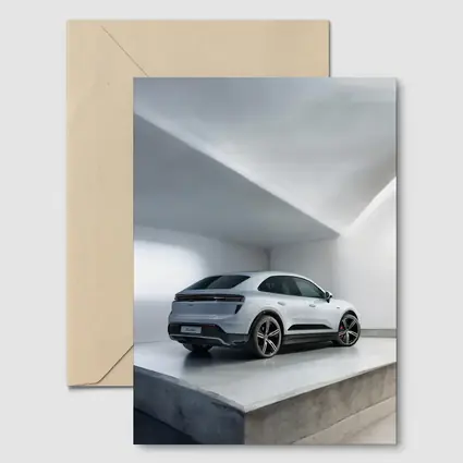 Porsche Macan Turbo White Studio Garage
