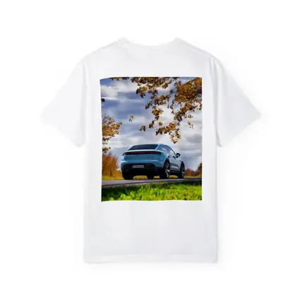Porsche Macan Blue On Autumn Country Road